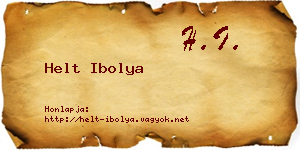 Helt Ibolya névjegykártya