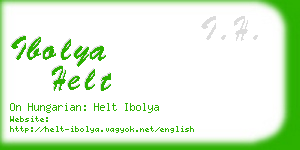 ibolya helt business card